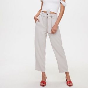 Wilfred Tie Front Pant - Opal Grey - Aritzia
